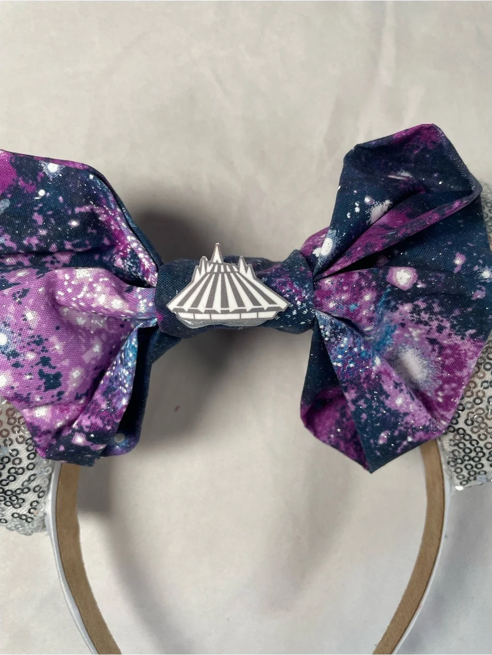 Light Up Disney Space Mountain Mouse Ears Headband And Free Gift New (Other)